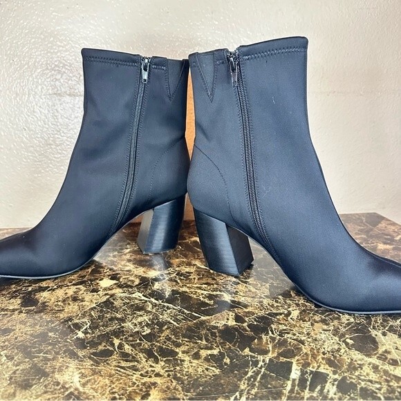 Jeffrey‎ Campbell Black Siren Point Sport Neoprene sock Heeled ankle Boots 10 - Picture 7 of 11